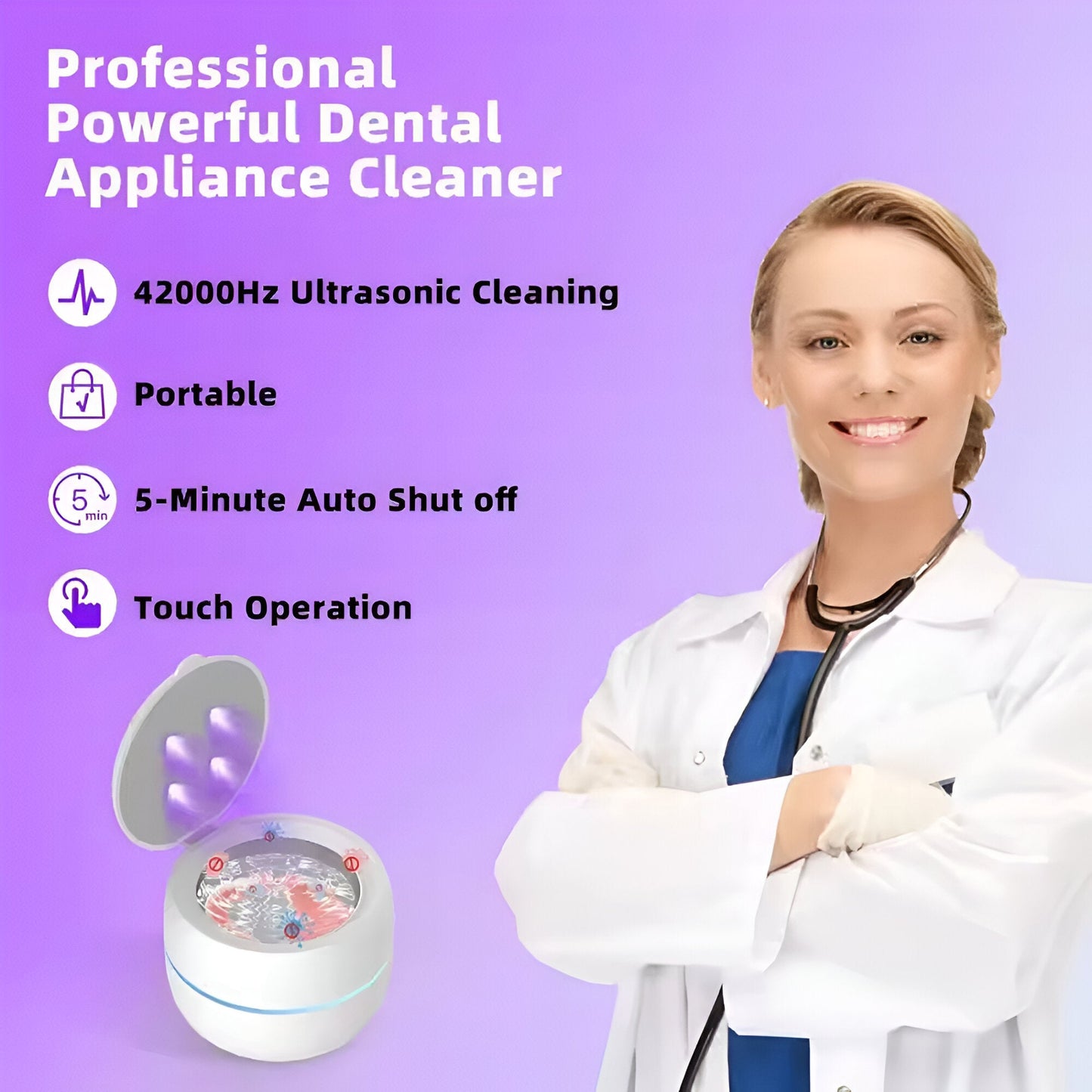 DentalClean™ – Ultrasonic Multi-Purpose Cleaner