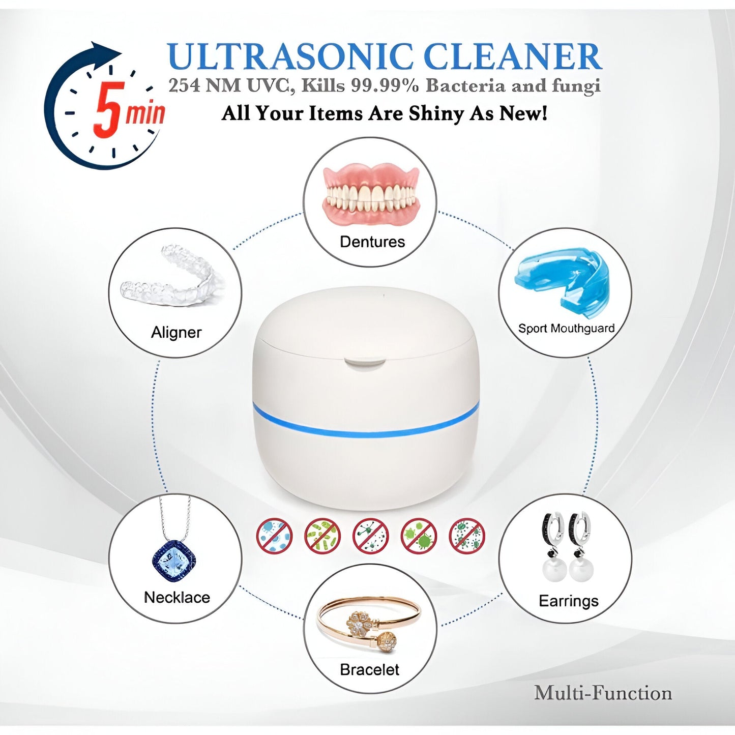 DentalClean™ – Ultrasonic Multi-Purpose Cleaner